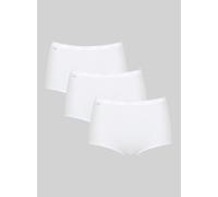 Sloggi Womens Basic+ Maxi 3 Pack Briefs - White Cotton - Size 6XL