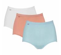 Sloggi Basic + Maxi Brief 3 Pk 95% Cotton Black, White, Nude or Colours 10-30