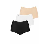 Sloggi Basic + Maxi Brief 3 Pk 95% Cotton Black, White, Nude or Colours 10-30