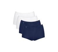 Sloggi Basic+ Maxi Brief 4 Pack - Navy / White - S - 10