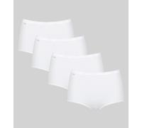 Sloggi Basic Maxi Brief Knickers 4 Pack 95% Cotton High Rise Full Brief 10028378