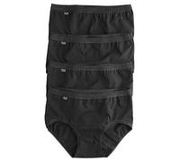 Sloggi Womens Basic+ Midi 2P - Black Cotton - Size Small