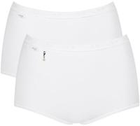 Sloggi Basic Pearl Maxi Brief High Waist Knickers 2 Pack 95% Cotton 10221635