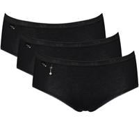 Sloggi Basic Pearl Midi Brief High Waist Knickers 3 Pack 95% Cotton 10221623