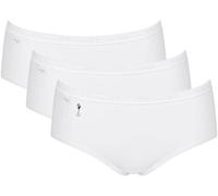 Sloggi Basic Pearl Midi Brief High Waist Knickers 3 Pack 95% Cotton 10221623