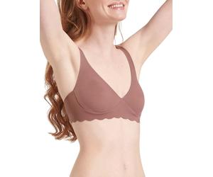 Sloggi Bralette ZERO Microfibre Soft Cup Bra Non Padded Plunge Bras Lingerie