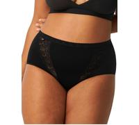 Sloggi Womens Chic Maxi 4 Pack Briefs - Black Cotton - Size Small