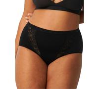 Sloggi Womens Chic Maxi 4 Pack Briefs - Black Cotton - Size Small