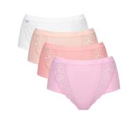 Sloggi Chic Maxi Brief Lace Knickers 4 Pack 85% Cotton - 10071632