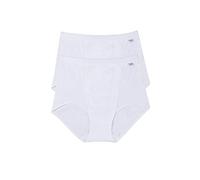 Sloggi 2 Pack Control Maxi Brief - White, White, Size 26, Women White