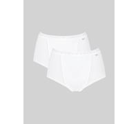 Sloggi 2 Pack Control Maxi Brief - White, White, Size 26, Women White