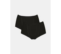 Sloggi Control Maxi Briefs - 2 Pack - Black - Size 12 - Women