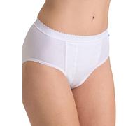 Sloggi Womens Control Tai Briefs - White Cotton - Size X-Large