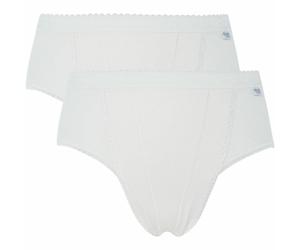 Sloggi Control Tai Knickers 2 Pack Cotton Tummy Control High Leg - RRP £22