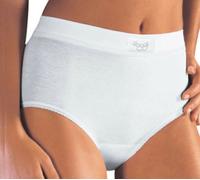Sloggi Womens Double Comfort Maxi Brief - White Cotton - Size Large