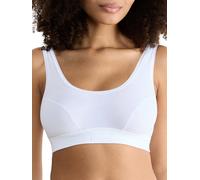 Sloggi Women's Sports Bra Double Comfort T Top Soft Cup 95% Cotton White FR 42