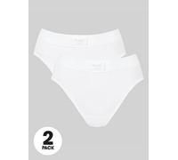 Sloggi Double Comfort Tai 2 Pack, White, Size 8, Women White