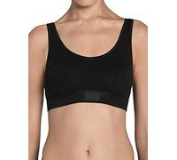 Sloggi Double Comfort Cotton Crop Top, Black, Size 32, Women Black