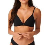 Sloggi Womens Ever Fresh Plunge Bralette - Black Cotton - Size X-Small