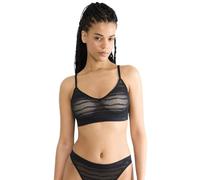 Sloggi Women's Bra Free Evolve – PU Lace, Wireless Push-Up, Black 2 EU