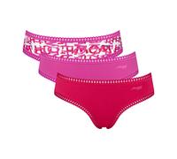 Sloggi Women's GO Crush Hipster C3P Underwear, Pink - Dark Combination, S