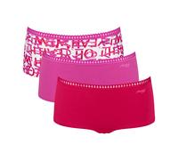 Sloggi Women's GO Crush Short C3P Underwear, Pink - Dark Combination, S