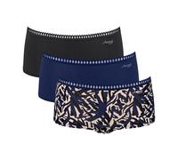 Sloggi Women's GO Crush Short C3P Underwear, Blue - Dark Combination, M