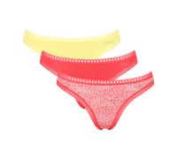 Sloggi GO Crush Thongs (3 Pack) Coral Pattern/Coral/Yellow Orange M - 12