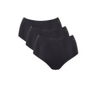 High Waist Knickers, Go Daily Cotton, Set of 3 Black