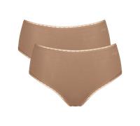 Sloggi GO Ribbed High Waist Maxi Knickers 2 Pack Organic Cotton - RRP £18