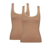 Sloggi Womens GO Tank Top 2 Pack - Brown Polyamide - Size Medium
