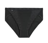 Sloggi Womens Chic Tai 4 Pack Briefs - Black Cotton - Size Large