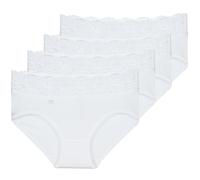 Sloggi Knickers/panties ROMANCE X 4 in White FR 48