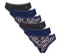 Sloggi Ladies Briefs, 6er Pack - Go Crush High Leg C6P, Underpants, Stretch-Baum