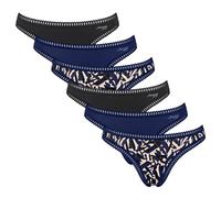 Sloggi Ladies Thongs, 6er Pack - Go Crush String C6P,Underpants,Stretch-Baum