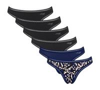 Sloggi Ladies Thongs, 6er Pack - Go Crush String C6P,Underpants,Stretch-Baum