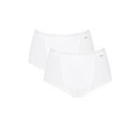 Sloggi 2 Pack Control Maxi Brief - White, White, Size 26, Women White