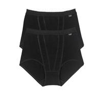 Sloggi 2 Pack Control Maxi Brief - Black, Black, Size 24, Women Black
