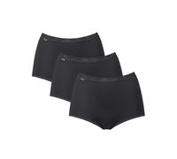 Sloggi Womens Basic+ Maxi 3 Pack Briefs - Black Cotton - Size 5XL