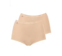 Sloggi Womens Basic+ Maxi 2P 2 Pack - Beige Cotton - Size 2XL