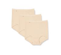 Sloggi Womens Basic+ Maxi Briefs 4 Pack - Beige Cotton - Size Large