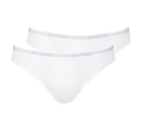 Sloggi Men Basic Mini Plain Boxer Briefs 2P, White, Large (Manufacturer Size: 36)