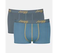 Sloggi Mens 2 Pack 24/7 Basic Natural Cotton Hipster Shorts
