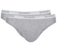 Sloggi Mens Basic 2 Pack Mini Brief - Black Combination Grey