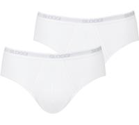 Sloggi Men's Basic Midi 2 Pk Brief Pants in White & Black