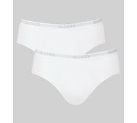 Sloggi Men Basic Midi Plain Boxer Briefs 2P, White, Medium (Manufacturer Size: 34)