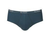 Sloggi Men's Basic Midi Boxer Shorts – 94% Cotton – Blue – UK 40