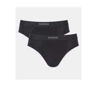 Sloggi Men's EVER Ease 2 Pack Cotton Stretch Midi Briefs - Black