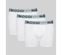 Sloggi Mens GO Boxer Shorts Trunks 3 Pack 96% Cotton Briefs 10198022 - RRP £30
