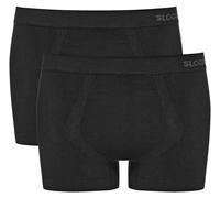 Sloggi Mens GO Smooth 2 Pack Boxer Short - Black
